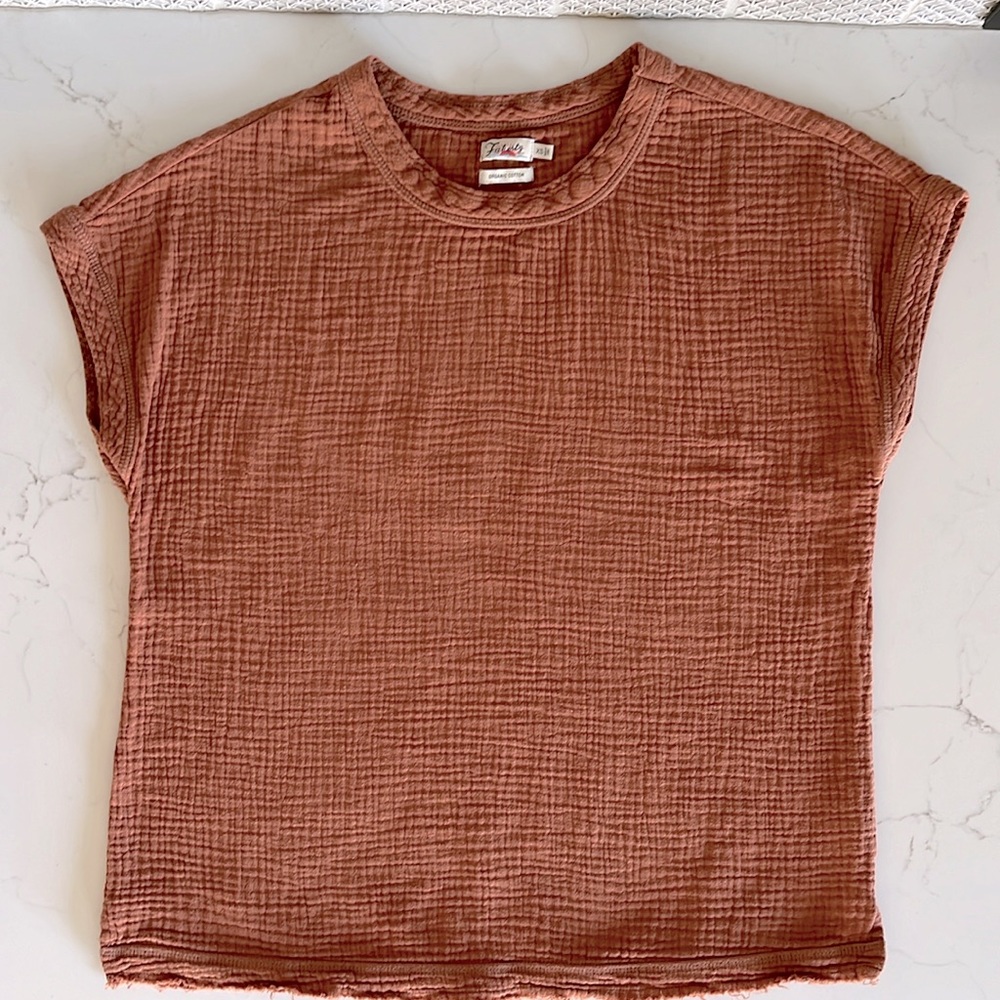 Faherty Dream Cotton Guaze Topanga Tee - Pecan